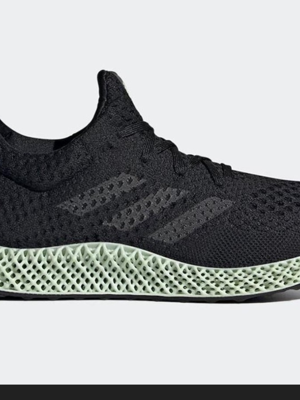 Adidas Futurecraft 4D 2021 Core Black Primeknit Low Top Sneakers FZ2560 Size 10